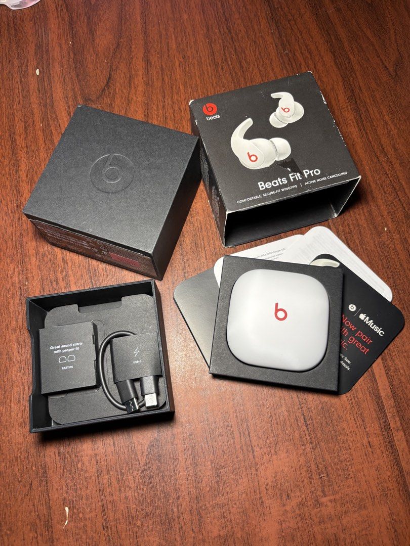 Beats Fit Pro (Authentic) Brand New Condition (Category: Earphones) located in Rizal. Submitted by cosmicbear.a7de05 (Listing ID 1469807466, Image 1). Description: For Sale❗️ Beats Fit Pro Good for workouts because of its secure wingtips. Hindi basta basta nalalaglag sa tenga. Old stock recently opened for testing. Opened and used for testing only. Solid sound 👌 With Transparency mode and Active Noise Cancelling (ANC) 🎧 Rated IPX4 sweat and wat