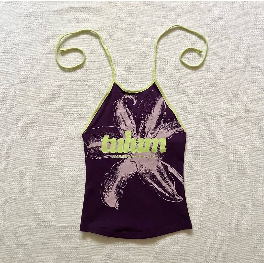 Bershka summer lily halter top (Category: Sleeveless) located in Rizal. Submitted by urkoala (Listing ID 1469883089, Image 1). Description: fits xs to s.