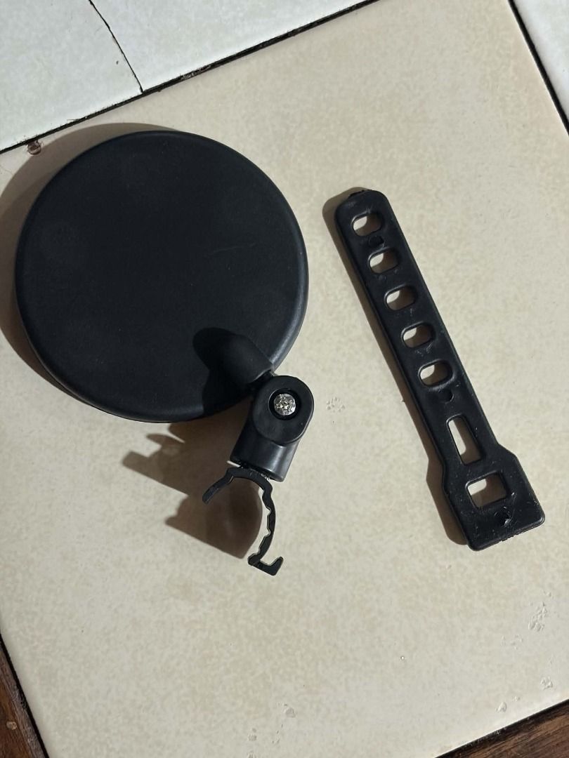 Bicycle Rearview Mirror (Category: Bicycles) located in Batangas. Submitted by ricksbir (Listing ID 1469893871, Image 2). Description: Brand new, unused! 360° adjustable bike side mirror with mounting strap. RFS: Wrong item received, hindi po compatible sa kailangan ko. 💰 Price: ₱30 only 📌 Sta. Maria, Sto. Tomas, Batangas.