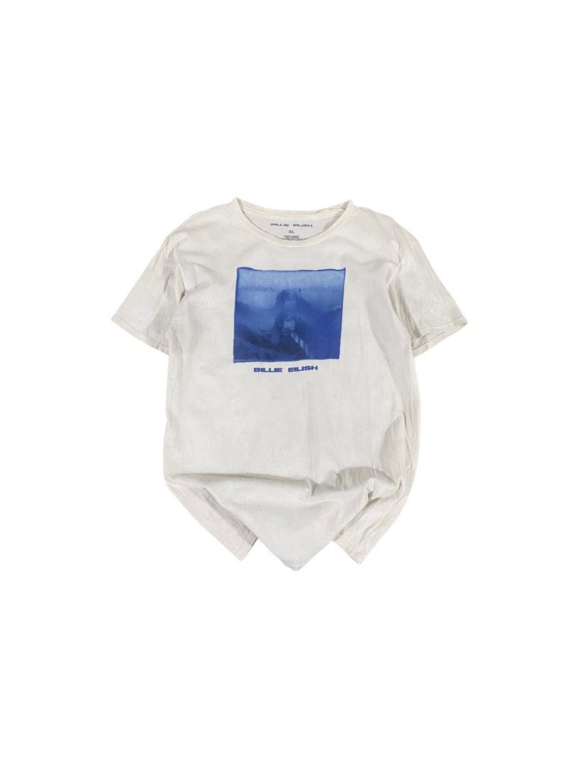 Billie Eilish Official Merch T-shirt (Category: Shirts) located in Los Banos. Submitted by adothrift (Listing ID 1469853721, Image 1). Description: Billie Eilish Official Merch T-shirt Size: S-M Dimensions: Width - 18 Length - 26 .