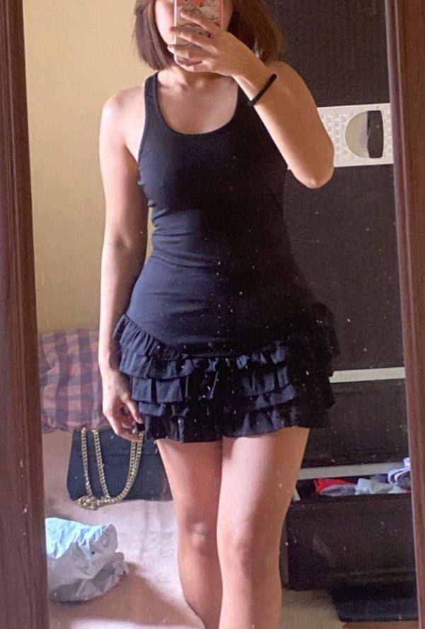 black dress (ballet-style) (Category: Dresses) located in Mandaluyong City. Submitted by rainiiah (Listing ID 1469838875, Image 1). Description: size xs/s good as new (twice used) no issue.