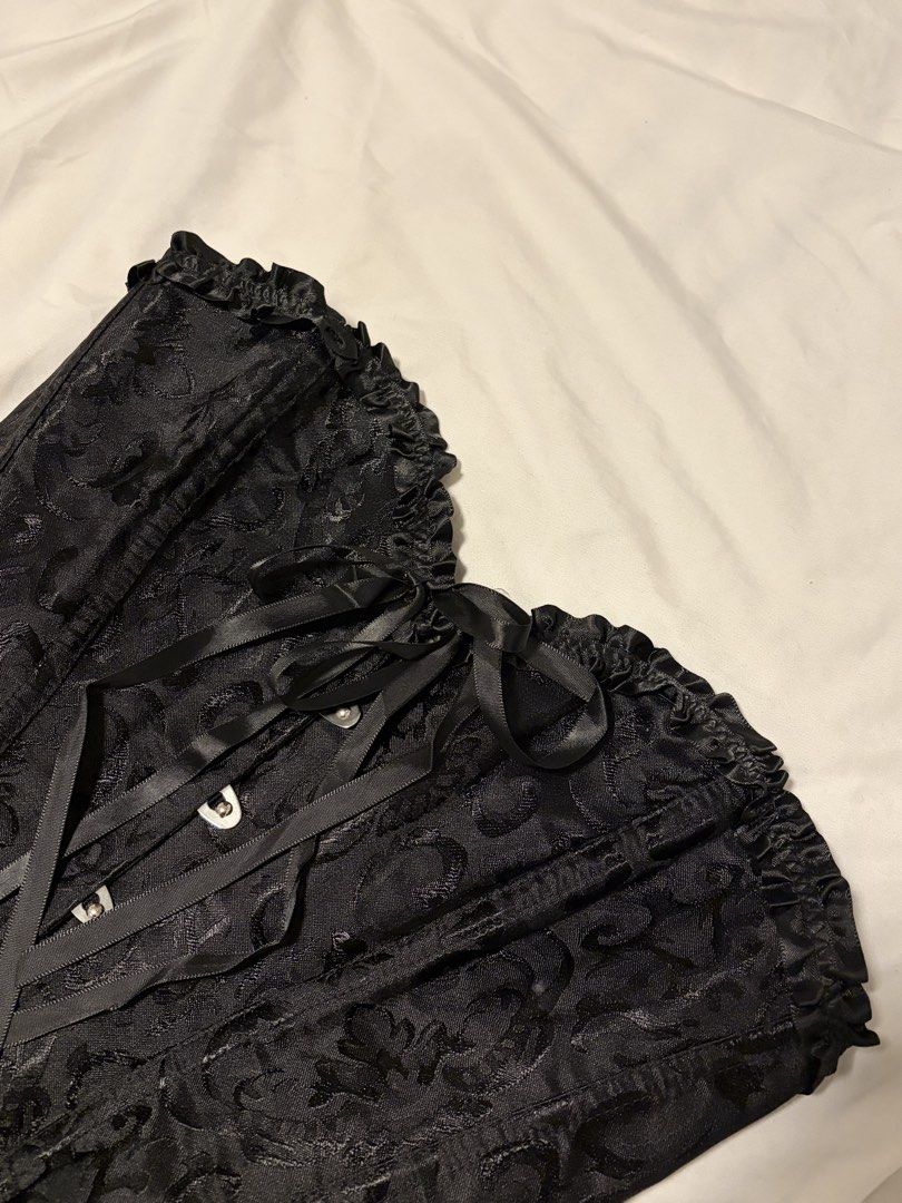BLACK GOTHIC CORSET (Category: Others Tops) located in Manila. Submitted by rellasoli (Listing ID 1469864007, Image 3). Description: Black Gothic Corset 🖤 * Never worn, in excellent condition * Perfect for Halloween, gothic looks, or themed parties * Easy to style with skirts, pants, or layered outfits DISCLAIMER ♡ * All items are sold as is. * Please manage your expectations. * No returns, refunds, or exchanges for change of mind. * Review phot