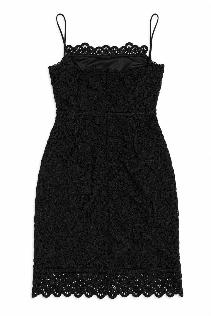 Black Lace Cami Dress (Category: Dresses) located in Marikina City. Submitted by ziaziaaa (Listing ID 1469892372, Image 1). Description: - Style: Fitted black floral lace slip dress - Length: Midi length, fully lined - Details: Thin spaghetti straps with scalloped lace trim at neckline and hem - Occasion: Ideal for date nights and night outs .