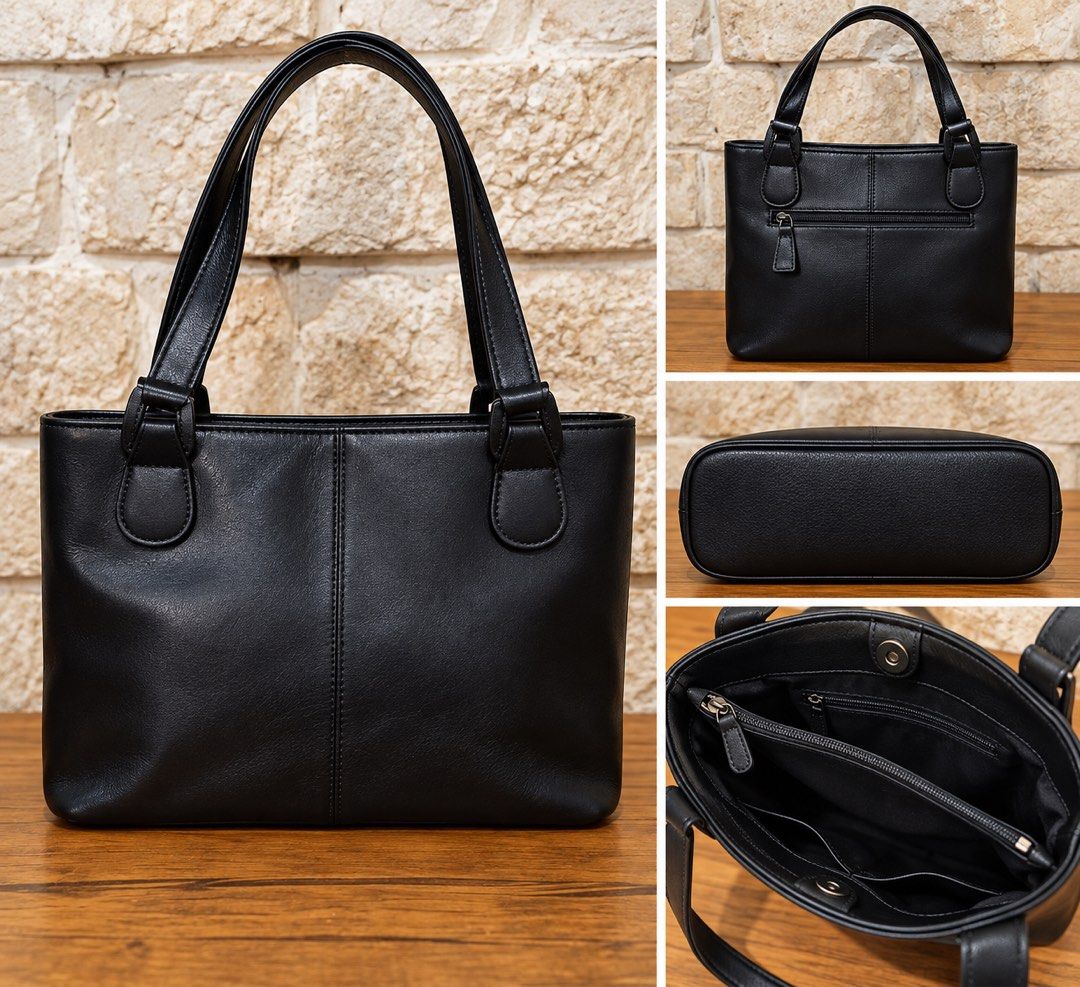 black leather tote bag L8x11 (Category: Shoulder Bags) located in San Fernando. Submitted by dntjapansurpluselyu (Listing ID 1469882302, Image 1). Description: .