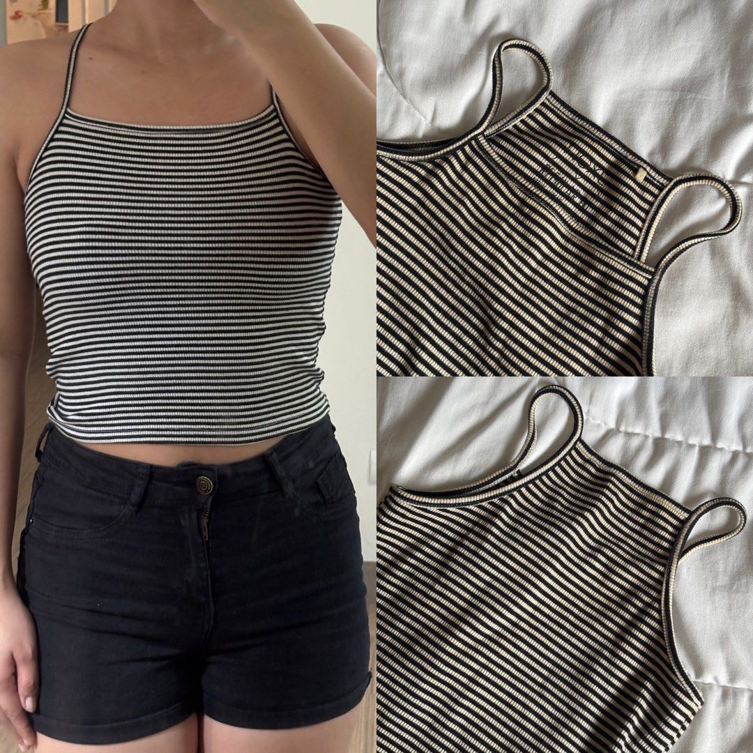 Black Stripe Fitted Tank Top (Category: Sleeveless) located in Binan City. Submitted by mypreloved_haul (Listing ID 1469765608, Image 1). Description: fits xxs to small! last price posted!.