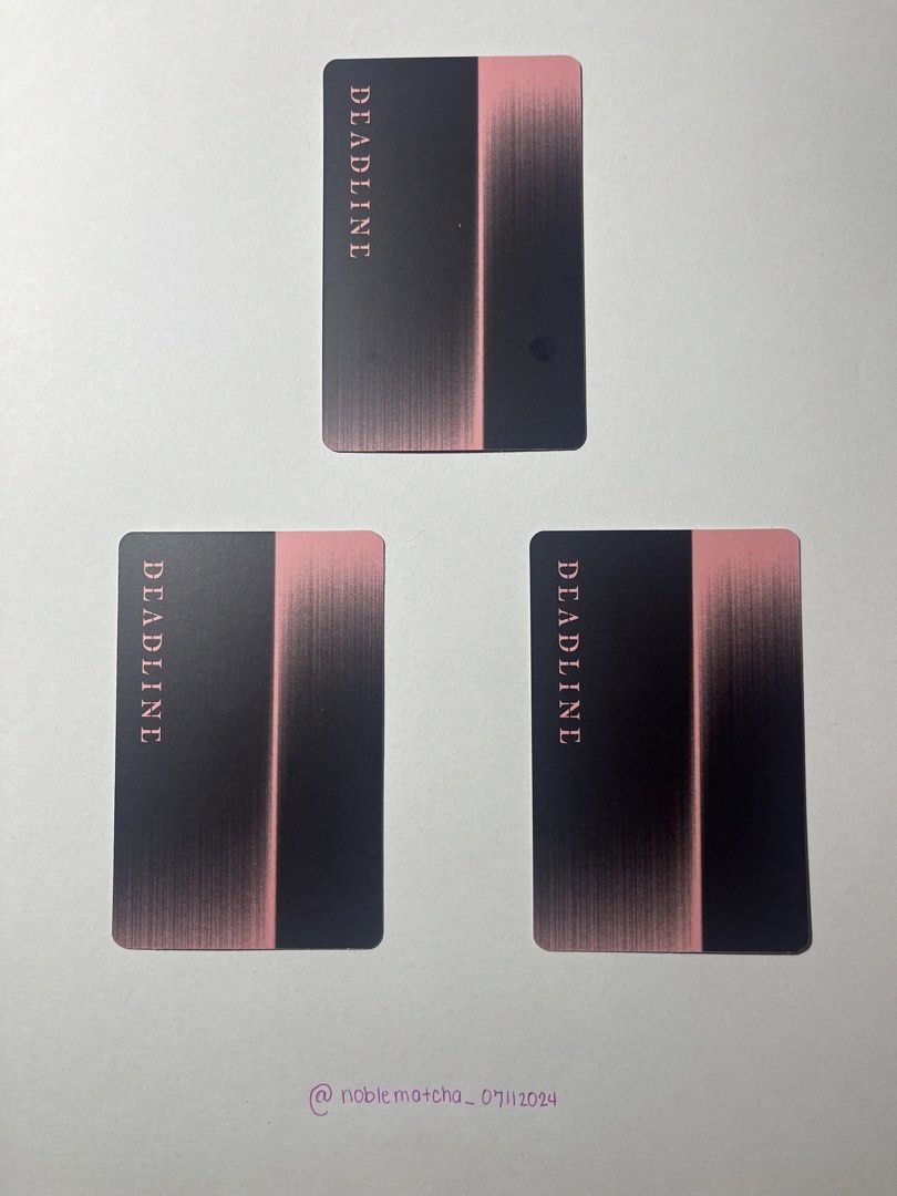 BLACKPINK DEADLINE PHOTOCARD (Category: Looking For) located in Iloilo. Submitted by noblematcha_07112024 (Listing ID 1469904214, Image 2). Description: Good condition Prio payo / 7 days dop w/ ndrp Dm for info.