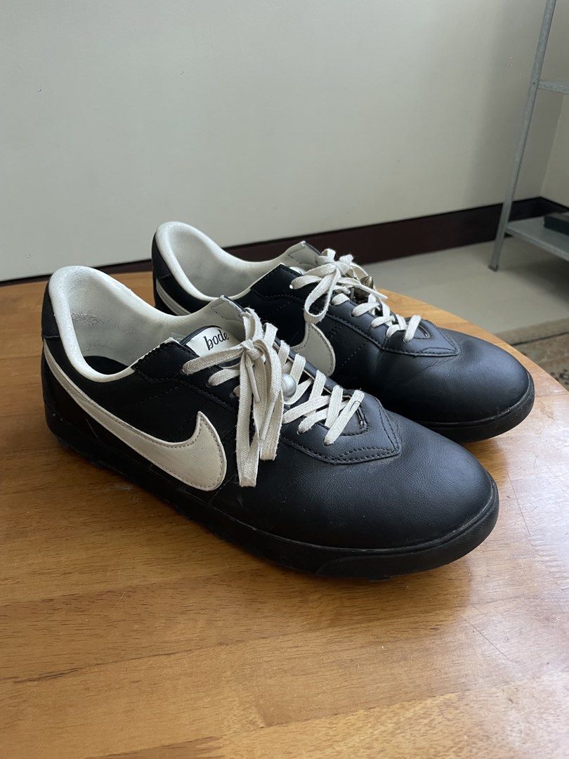 Bode Nike Astro Grabber (Category: Sneakers) located in Pasig City. Submitted by erzvgo (Listing ID 1469823194, Image 1). Description: Nike x Bode Astro Grabber sneakers Size 10, great condition Leather upper with white contrast swoosh, cream laces, and branding on tongue. Unique charm attachments included on the laces. Suede heel detail. Buyer handles delivery from Makati.
