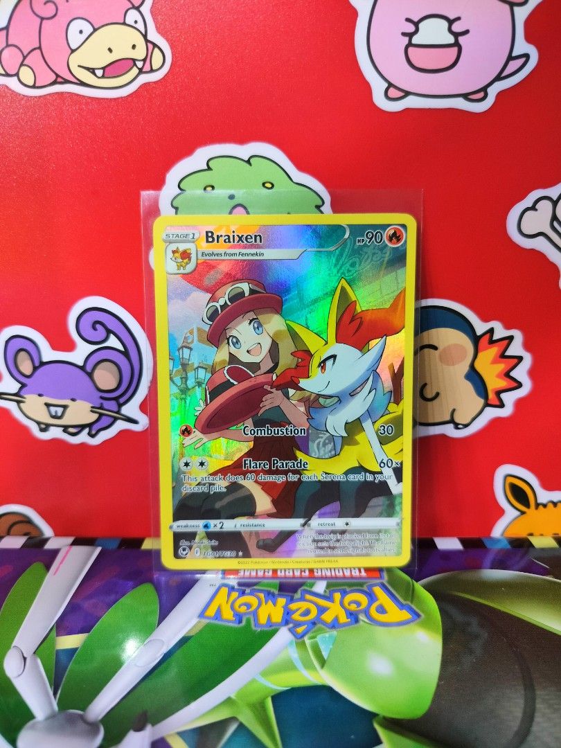 BRAIXEN TRAINER GALLERY ULTRA RARE (TG01/TG30) (Category: Raw Singles) located in San Antonio. Submitted by lansbitshop (Listing ID 1469856497, Image 1). Description: BRAIXEN (TG01/TG30) ✨ Condition: Near Mint 💯 100% Authentic / Original Pokémon TCG 📍 TERMS & CONDITIONS: 💳 Payment: Payment First via GCash / Gotyme 📦 Packaging: Sleeve + Toploader + Cardboard included 🚚 Shipping: J&T (Buyer shoulders fee) ❌ NO Cancellations once order is confi