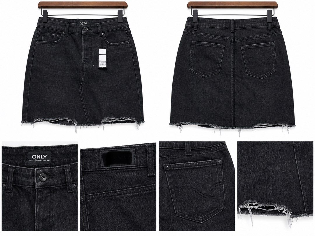 ONLY Brand New Skirt (Category: Skirts) located in Bulacan. Submitted by relove.re (Listing ID 1469679197, Image 1). Description: - Branded Black skirt - New / not used - Size S-M - May konting discoloration but it can be washed naman.