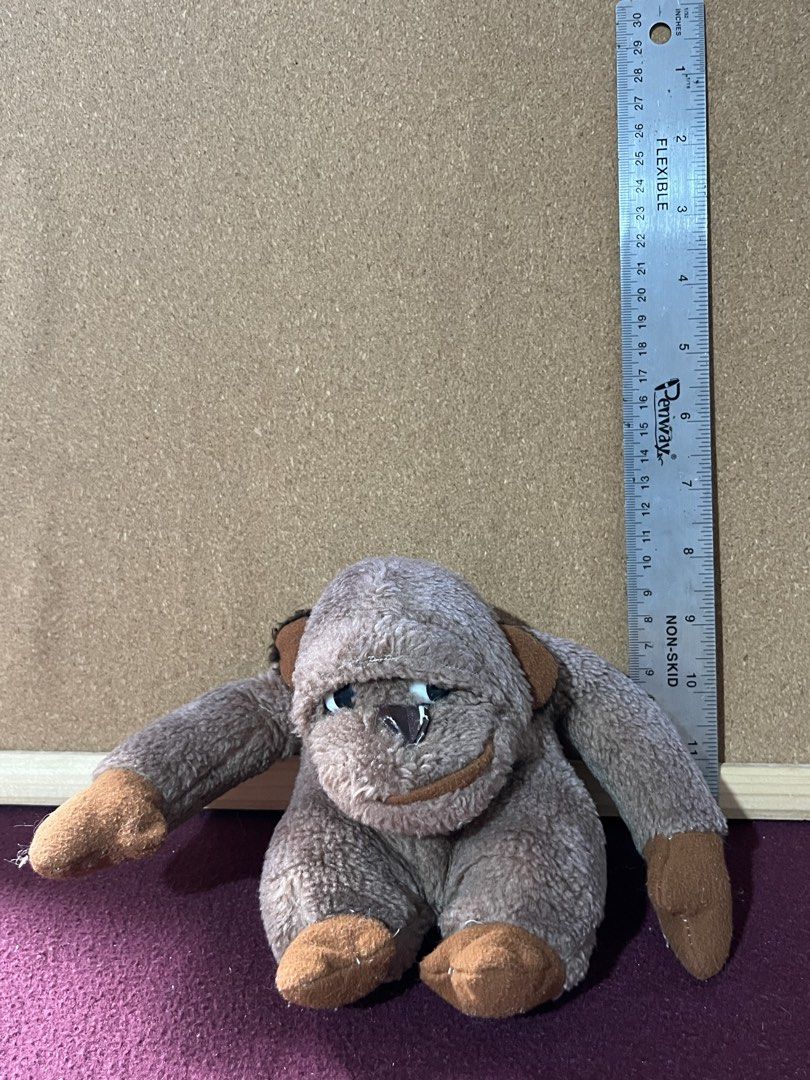 Brown Gorilla Plush Stuffed Animal Toy (Category: Plushies & Soft Toys) located in Baguio. Submitted by gaara1234 (Listing ID 1469792527, Image 1). Description: - Adorable plush gorilla toy in a sitting posture - Measures approximately 6 to 7 inches tall - Soft brown fur with cute tan hands, feet, and ears - Safe embroidered eyes and nose details - Clean and very well-maintained condition.