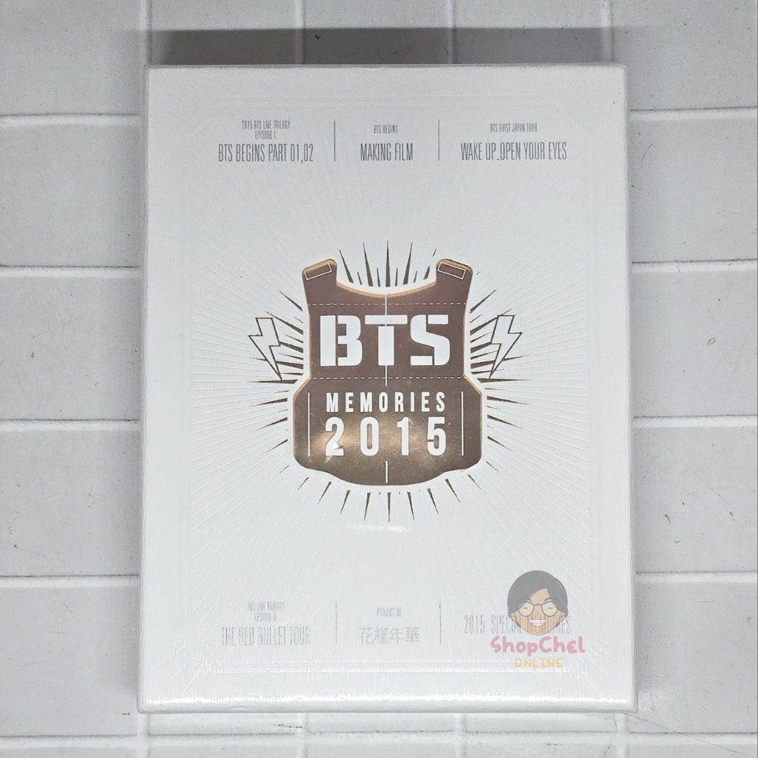BTS 2015 Memories Dvd Sealed (Category: K-Wave Merchandise) located in Cainta. Submitted by shopchelonline (Listing ID 1469895247, Image 1). Description: BTS 2015 Memories Dvd Sealed 🛒6,700.00each(all in)+lsf 70%DP - NEW BUYER 50%DP - OLD BUYER RB: 15 DAYS AFTER DP; NETA 💎Pre-order -NO RUSH SHIPPING 💎Korea Pasabuy - NORMAL ETA 💎Colors may vary due to lighting. 💎Availability and price may vary 💎The outer case/box is simply for protecting goo