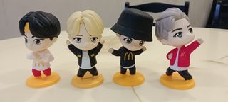 BTS McDonald's TinyTAN Figures Set of 4, Toys & Collectibles, Figurines ...