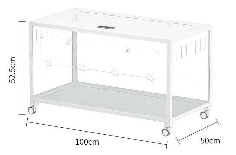 Bucastate White Metal Small Pet (Hamster) Cage with Wheels, Furniture ...
