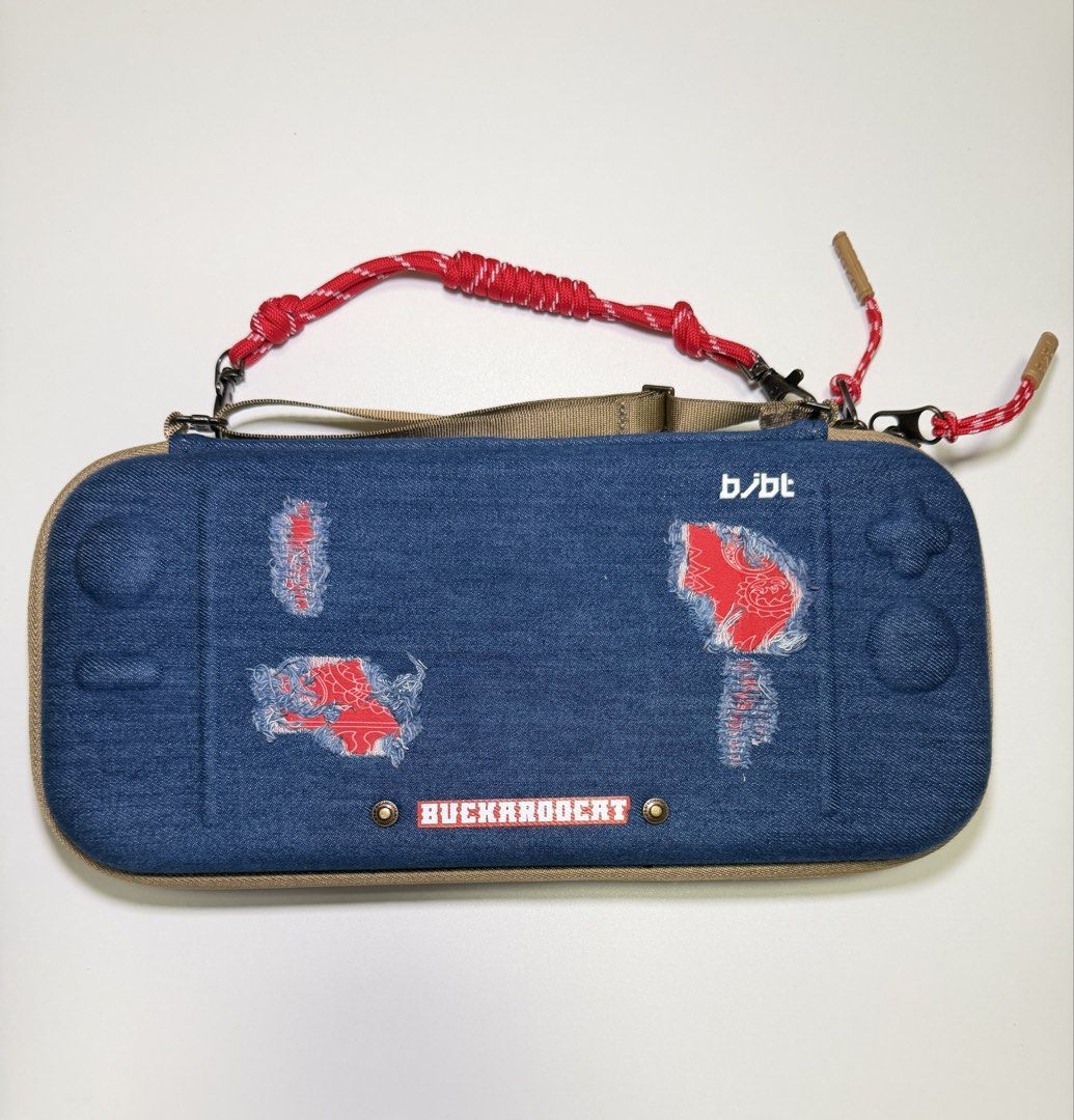 BuckarooCat Denim Pattern Nintendo Switch 2 Carry Case with Strap ...