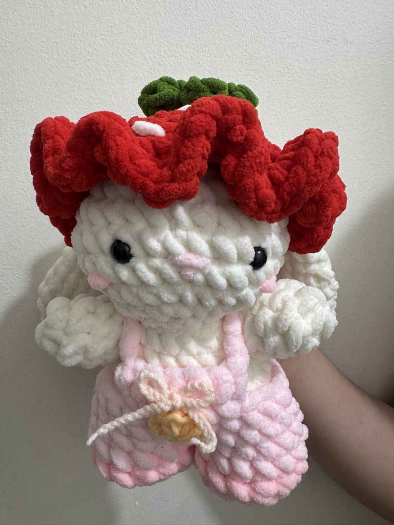 Bunny Plushie with Hat (Category: Kids Toys) located in Manila. Submitted by moonstruckedcrochet.co (Listing ID 1469800079, Image 2). Description: Handmade bunny plush perfect for gifts. This is a customizable product so message for whatever designs you would like your bunny to have. Allow 4 days before shipping. .