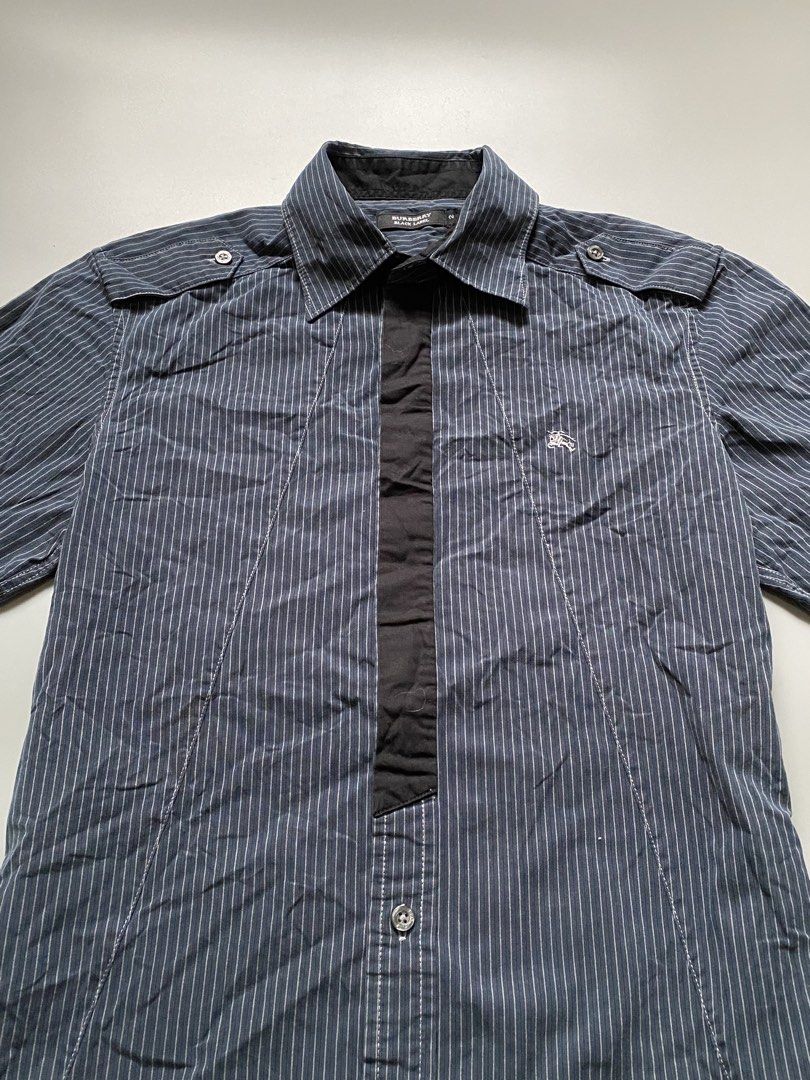 Burberry black label Pin stripe Longsleves (Category: Longsleeves) located in Cebu City. Submitted by dfindss. (Listing ID 1469845028, Image 2). Description: Measurments on the images Like new No issue Complete buttons with extra two pcs .
