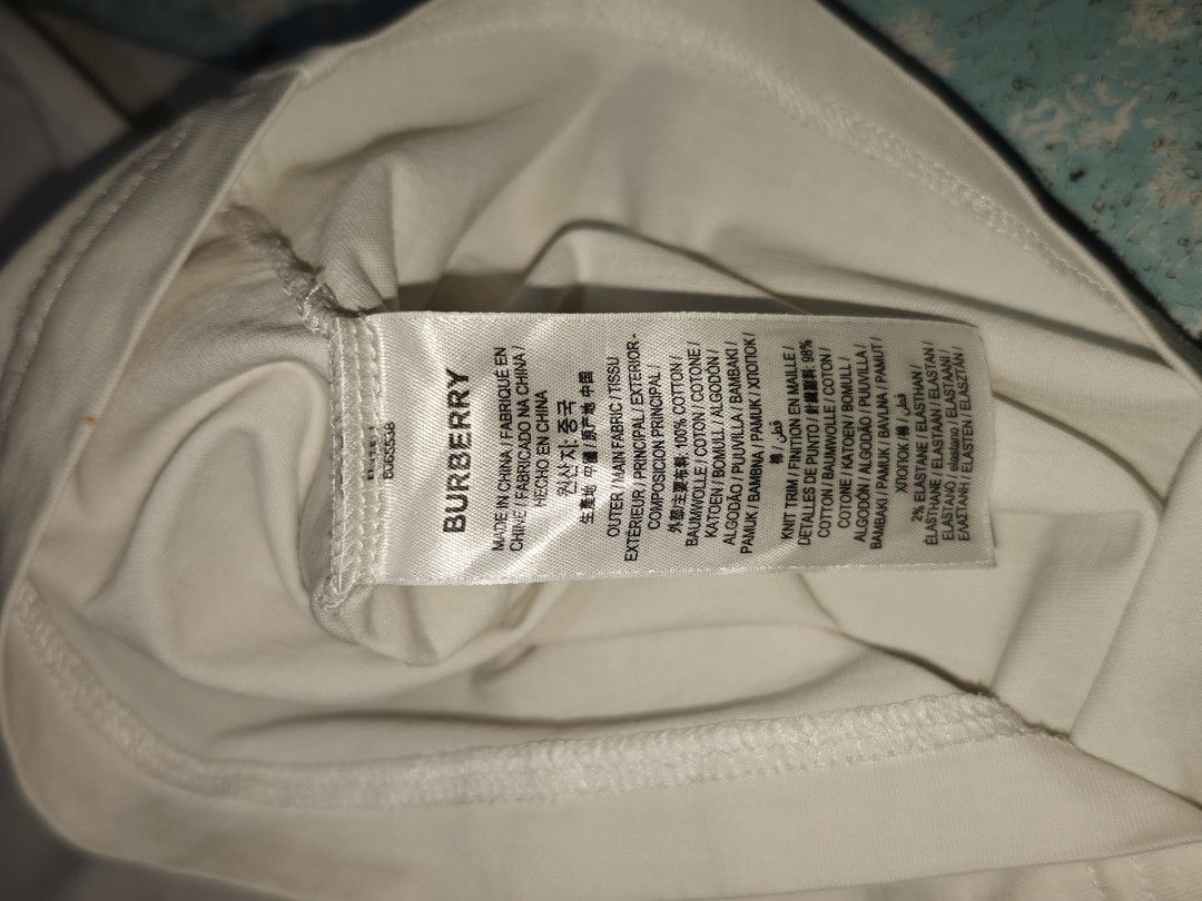 Burberry tees (Category: Tshirts & Polo Shirts ) located in Calauag. Submitted by cou1_h (Listing ID 1469775334, Image 3). Description: 21x25 No issue Excellent condition.
