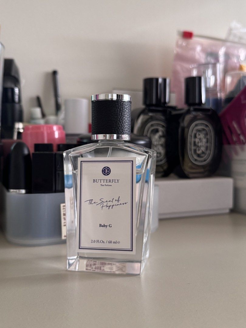 Butterfly Thai Perfume Baby G 60ml (Category: Fragrance & Deodorants) located in Pasig City. Submitted by by_momo (Listing ID 1469836874, Image 1). Description: Butterfly Thai Perfume Baby G 60 ml - 40ml/60ml - bought in BKK,comes with box, well kept in a cool dry place - scent profile: clean musky, fresh! - rfs: decluttering.