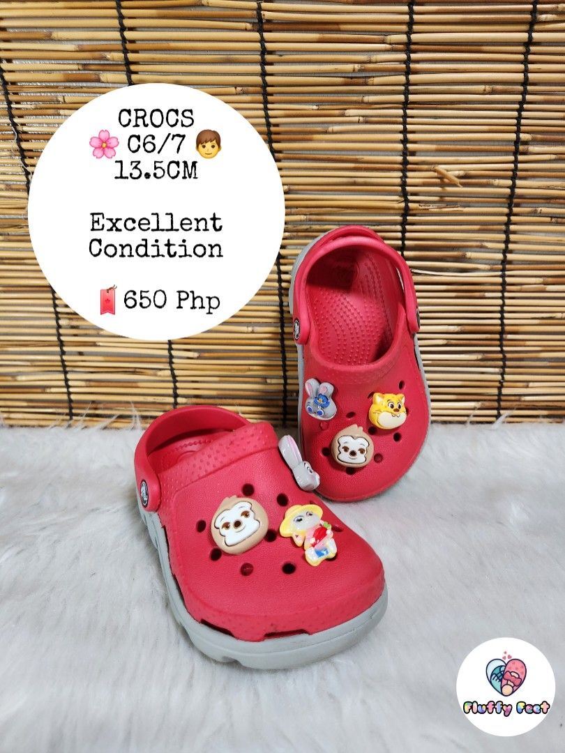 C6/7- Preloved Original Crocs for kids (Category: Babies & Kids Fashion) located in Navotas City. Submitted by FluffyFeet (Listing ID 1469850355, Image 1). Description: NEW ARRIVAL❗️ This is a PRELOVED ORIGINAL CROCS FOR KIDS‼️ Please managed your expectations ❤️ 📌 Strictly MINE NOW, PAY NOW ONLY❗️ (Unless suki na po na maayos kausap at iwas cancellation) 📌 You may ask for other photos before placing order/s STRICTLY NO RETURN, NO EXCHANGE UNLE
