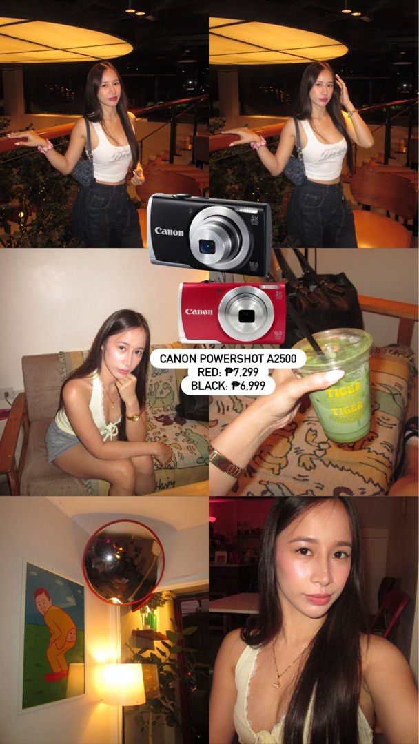 Canon, Sony Digital Camera (Category: Cameras) located in Manila. Submitted by decluttered_by.kisses (Listing ID 1469832114, Image 2). Description: 🎀 AVAILABLE DIGICAMS! 📸♡ ♡ Canon PowerShot SX610 HS — Black | ₱14,999 ♡ Canon PowerShot A810 — Silver | ₱5,499 ♡ Canon PowerShot ELPH 110 — Black | ₱7,699 ♡ Canon PowerShot A2500 — Black | ₱6,999 ♡ Canon PowerShot A2300 — Silver | ₱7,200 ♡ Sony Cyber-shot W550 — Silver | ₱6,999 ♡ Canon PowerShot A25