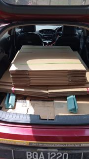 Flattened Cardboard Moving Boxes Packing Supplies, Furniture & Home ...