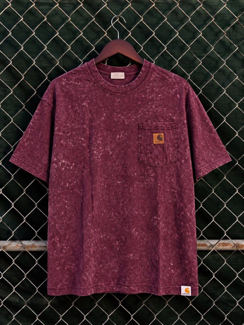 Carhartt Acid Wash Pocket Tee (Category: Tshirts & Polo Shirts ) located in Caloocan City. Submitted by warmtree-28fd (Listing ID 1469832511, Image 1). Description: - Authentic Carhartt heavy cotton t-shirt - Unique acid wash distressed finish for a vintage look - Relaxed streetwear fit with classic crewneck and short sleeves - Functional chest pocket with woven Carhartt logo patch - Subtle logo label near the bottom hem - Multiple colorways avai