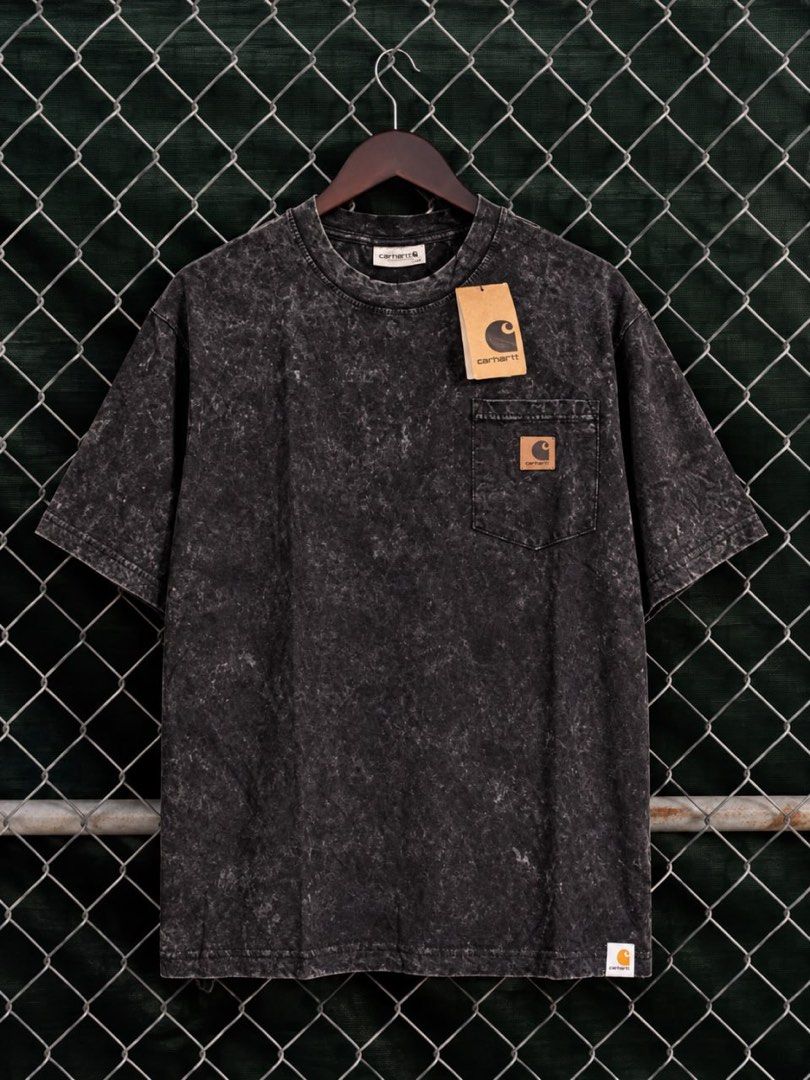 Carhartt Acid Wash Pocket Tee (Category: Tshirts & Polo Shirts ) located in Caloocan City. Submitted by warmtree-28fd (Listing ID 1469832511, Image 2). Description: - Authentic Carhartt heavy cotton t-shirt - Unique acid wash distressed finish for a vintage look - Relaxed streetwear fit with classic crewneck and short sleeves - Functional chest pocket with woven Carhartt logo patch - Subtle logo label near the bottom hem - Multiple colorways avai