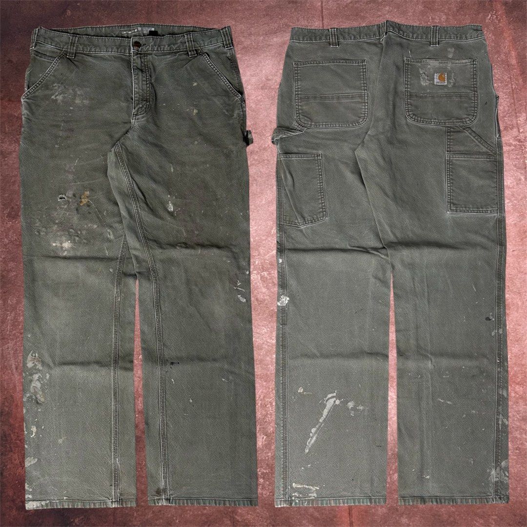 CARHARTT TARMAC RUGGED FLEX CARPENTER PANTS (Category: Activewear) located in Dasmarinas. Submitted by 2slickdeals_ (Listing ID 1469811623, Image 1). Description: SIZE 38x34 ON TAG 38 WAIST 14 THIGH 42 LENGTH 9 HEM ISSUE: DISTRESSED, PAINT STAINS..