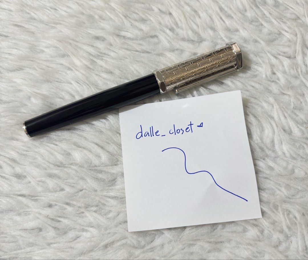 Cartier Santos Ballpoint Pen (Category: Other Stationery & Craft) located in Paranaque City. Submitted by dalle_closet (Listing ID 1469882543, Image 2). Description: blue ink pen only. no box.