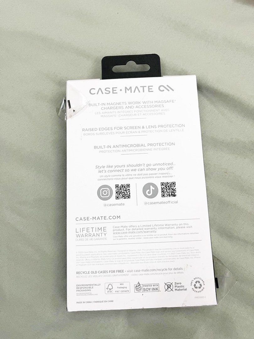 Case Mate Cellphone Case for iphone 15 pro (Category: Cases & Sleeves) located in San Remigio. Submitted by shop.rhea.usa (Listing ID 1469780384, Image 2). Description: Brand new Case Mate cellphone case For iphone 15 pro Built-in magnets work with MagSafe Item location: Cebu.