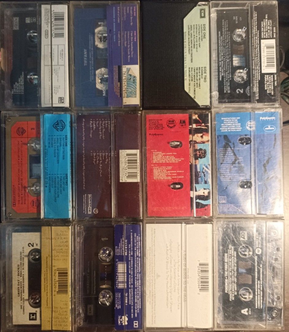 Cassette Tapes (Tested) (Category: CDs & DVDs) located in Las Pinas. Submitted by kanzakiro (Listing ID 1469917140, Image 2). Description: Title (Tape/Inlay Condition) - Pricelist: • Boyz II Men CHH (VG+/VG+) - 250 • The Police Greatest Hits (EX/VG+) - 350 • The Cascades ROTR (VG+/VG+) - 350 • Pokemon The 1st Movie (EX/G hiwa-hiwalay inlay) - 400 • Prince Purple Rain (EX/EX) - 500 • Oasis Be Here Now (VG+/EX) - 600 • Coldplay AROBTTH (EX/VG++) - 