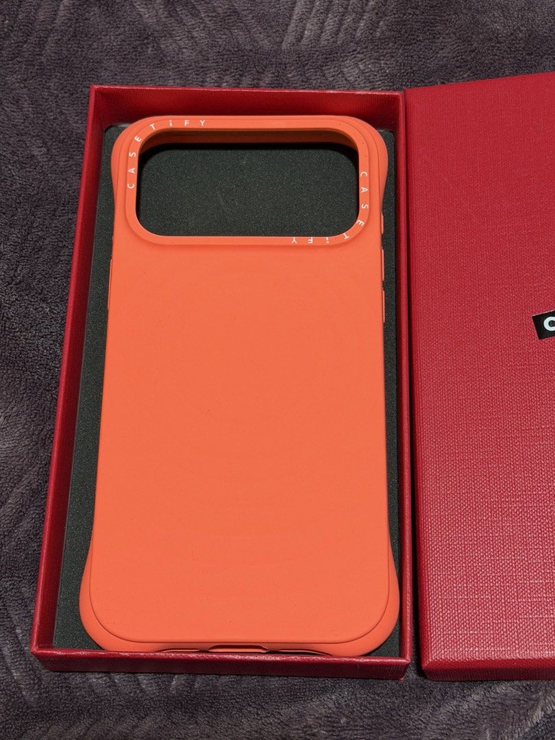 Casttify Octane Orange for Iphone 17 pro max (Category: Cases & Sleeves) located in Tarlac. Submitted by luckyfortuneshop88 (Listing ID 1469858932, Image 1). Description: - Brand: Casetify - Model Compatibility: iPhone 17 Pro Max - Color: Octane Orange with white Casetify logo accents - Condition: Brand new - Design: Sleek, vibrant, and premium protective build.