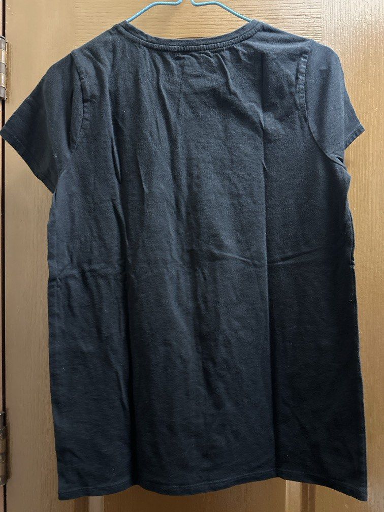 Cat & Jack Shirt (XL 14/16) (Category: Everything Else Others) located in Manila. Submitted by krystalchewey_ (Listing ID 1469860408, Image 2). Description: Used black short-sleeve T-shirt featuring a colorful panda bear face Actual Photo Posted 149php L-25 in W-18 in .