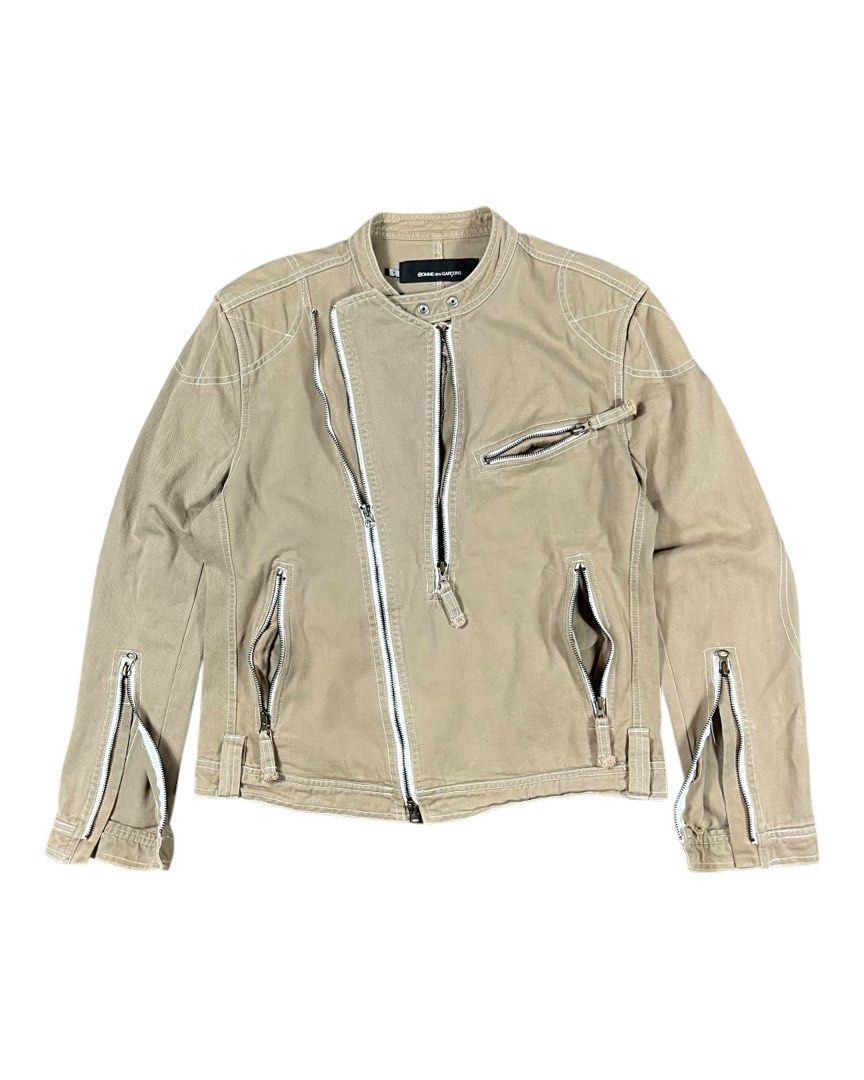CDG vintage avant-garde multi-zipper jacket (Category: Coats, Jackets and Outerwear) located in Bacolod City. Submitted by piquedup.ph_v2 (Listing ID 1469929291, Image 2). Description: CDG vintage avant-garde multi-zipper jacket Size: Medium | 21x25. Condition: Excellent Color rate: 9.5/10 (Color may vary to lighting) Flaws: None.