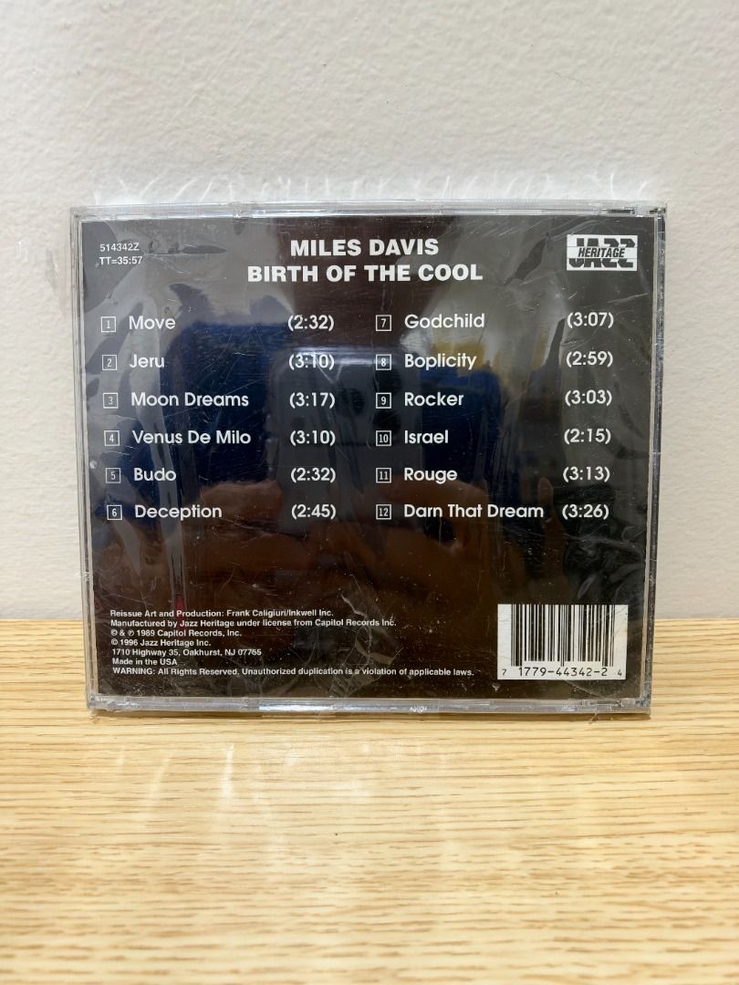 [CD][Sealed] Miles Davis - Birth Of The Cool, Hobbies & Lifestyle ...