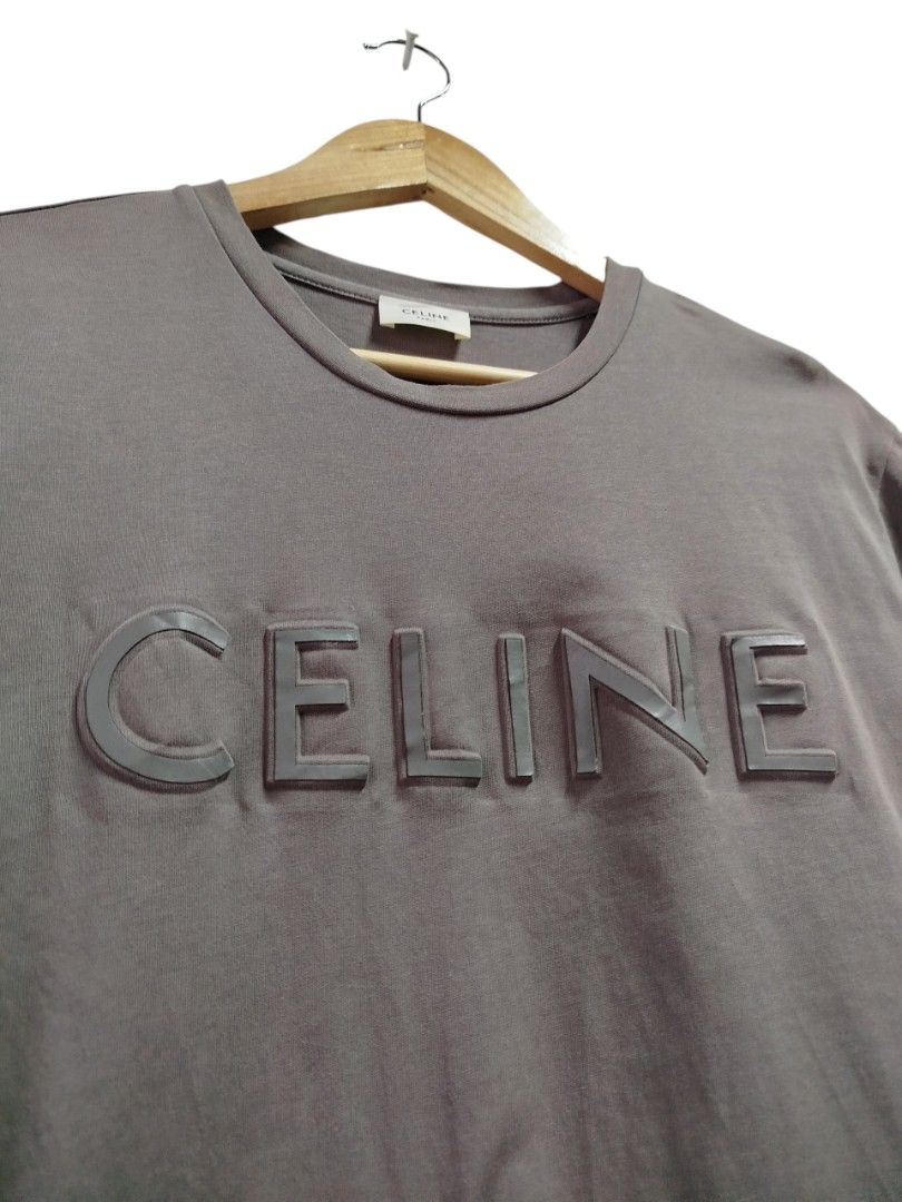CELINE GRAY EMBOSSED SCRIPT SHIRT (Category: Tshirts & Polo Shirts ) located in Bayombong. Submitted by Gentlemans_ClosEt (Listing ID 1469897204, Image 3). Description: CELINE GRAY EMBOSSED SCRIPT SHIRT SIZE MEDIUM ON TAG EXCELLENT CONDITION NO ISSUES.