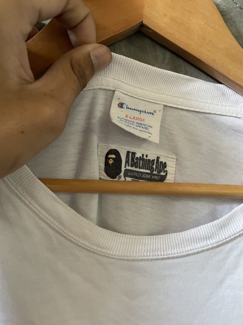 Champions X A bathing ape (Category: Activewear) located in Magsaysay. Submitted by thrifters_thrith67 (Listing ID 1469763130, Image 3). Description: 18/26 Size L.