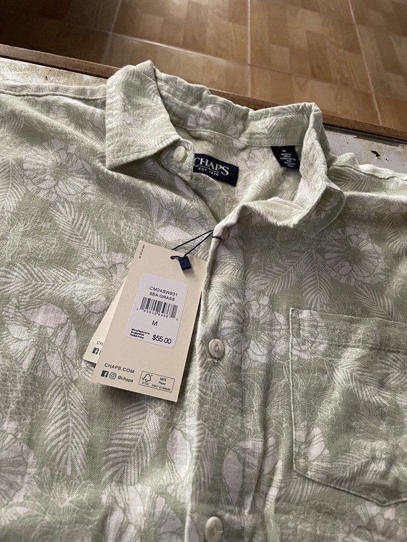 Chaps Men's Sea Grass Floral Polo (Category: Tshirts & Polo Shirts ) located in Malungon. Submitted by maxxyyy1 (Listing ID 1469829680, Image 3). Description: Polo Shirt Chaps Brand New Size Medium! .