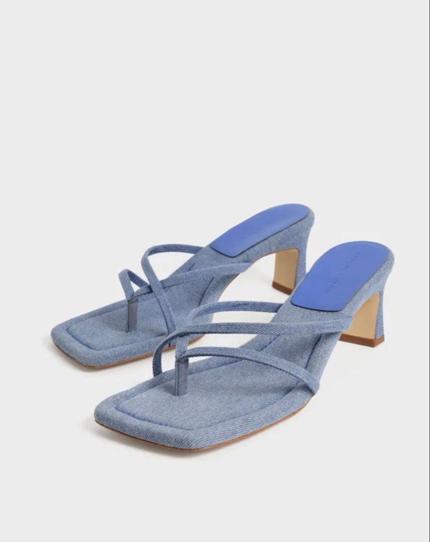 Charles & Keith Denim Blue Kitten Heels (Category: Heels) located in Quezon City. Submitted by tishaagba (Listing ID 1469770515, Image 1). Description: .
