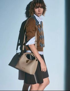 Charles & Keith Beige Curved Shoulder Bag, Women's Fashion, Bags ...