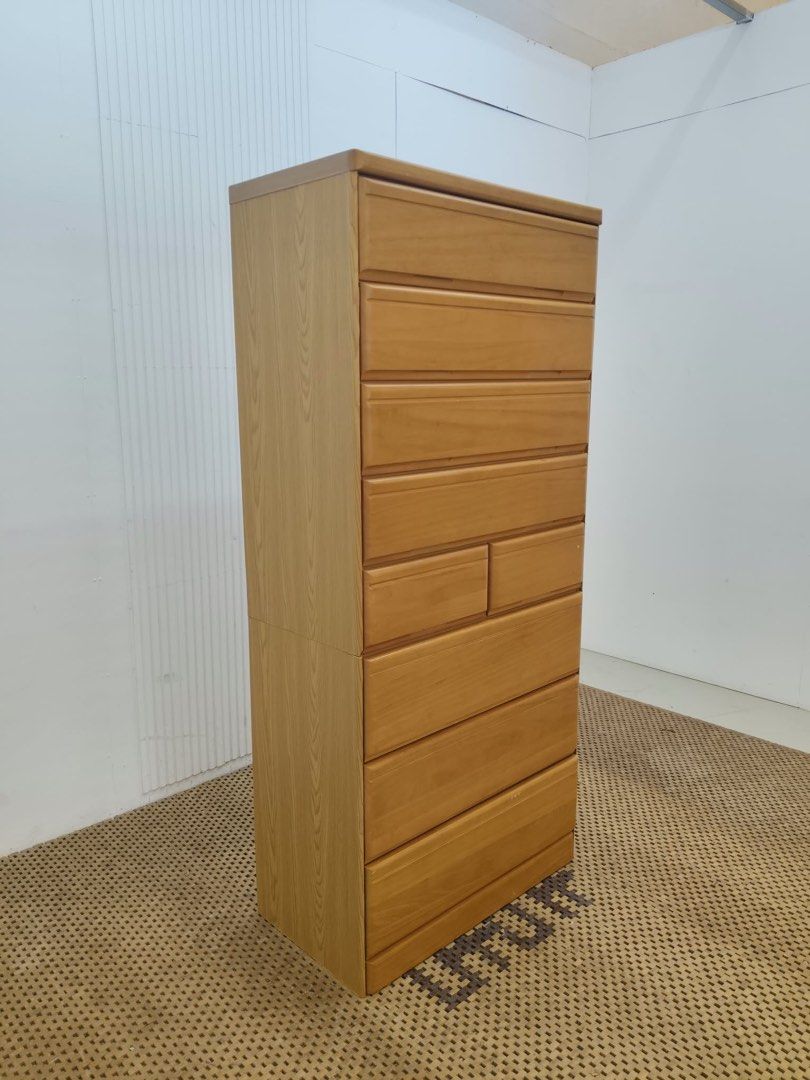 Chest of drawer (Category: Shelves, Cabinets & Racks) located in Quezon City. Submitted by matetdevis13 (Listing ID 1469922692, Image 2). Description: Wooden 8-Tier Tall Chest of Drawer Price: 6,500 L32 x W17 x H69.5 In good condition Code JMD28-M29.