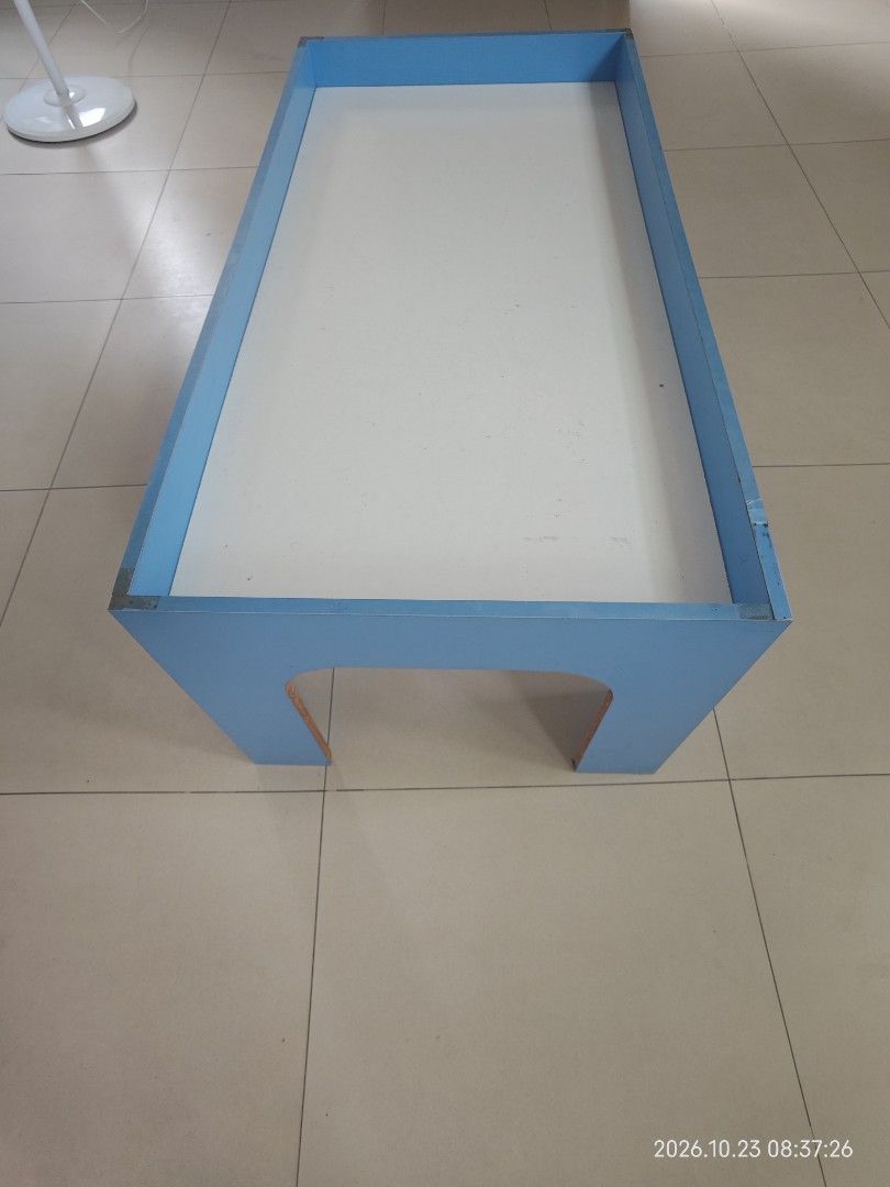 Children's Sandcastle Play Table (Category: Tables & Sets) located in Quezon City. Submitted by rickybobby100 (Listing ID 1469867188, Image 2). Description: Children's Sandcastle Play Table Length 120cm Width 60cm Height 48cm Used but very good condition Decluttering PHP 1,000 fixed price Pickup QC near Robinsons Magnolia.