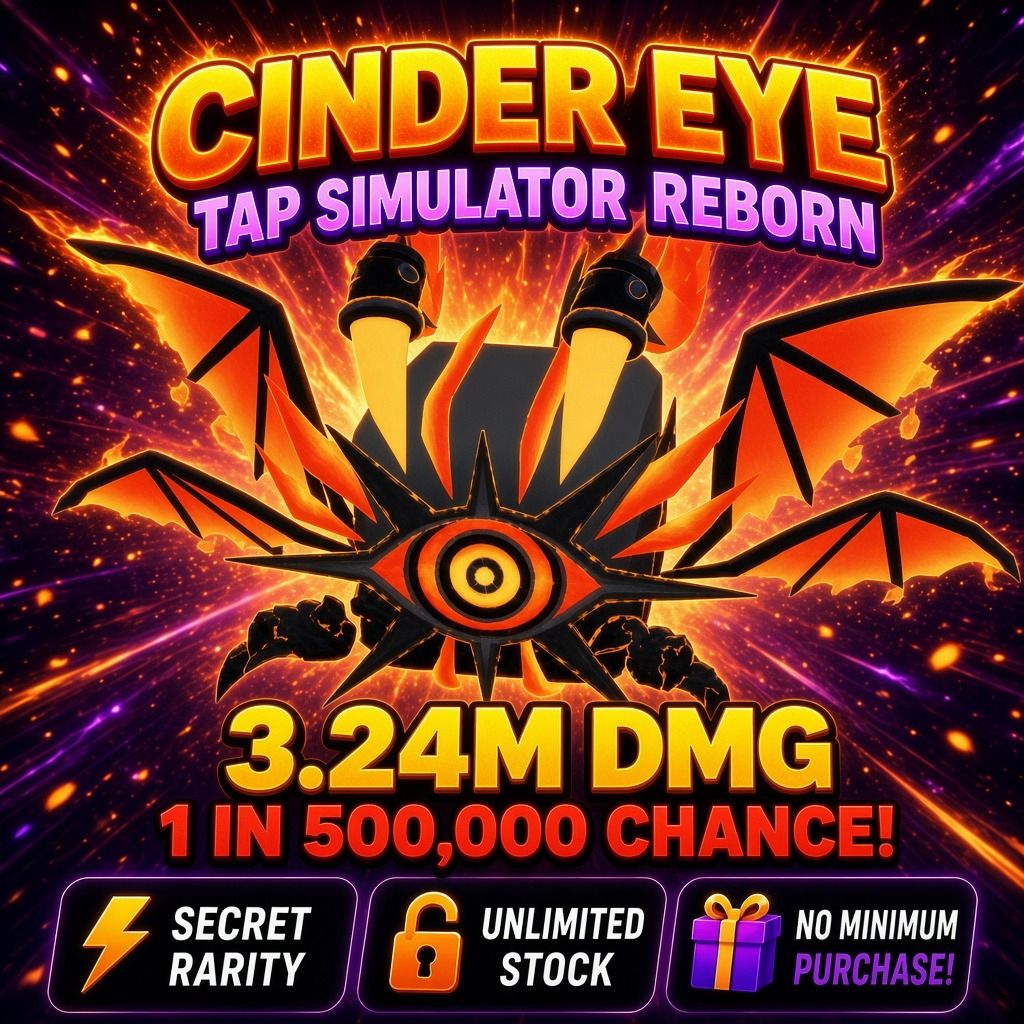 Cinder Eye Pet Tap Simulator Reborn Secret Rarity, Video Gaming, Gaming ...