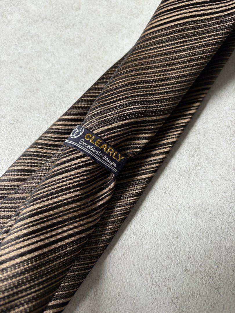 Clearly Bronze Striped Necktie (Category: Ties) located in Pasig City. Submitted by chamoisee (Listing ID 1469790421, Image 3). Description: Clearly Bronze Striped Necktie.