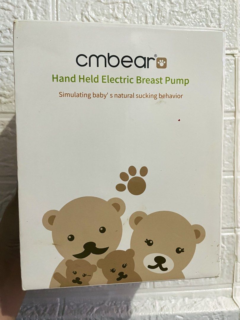 Cmbear breast pump (Category: Breastfeeding & Bottle Feeding) located in Manila. Submitted by myshanshine (Listing ID 1469783410, Image 1). Description: Cmbear hand helf electric breast pump Nine gear adjustable Ultra quiet Built-in lithium battery LED display.