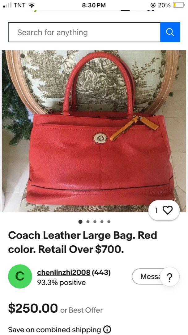 COACH LEATHER LARGE SHOULDER BAG (Category: Shoulder Bags) located in General Mariano Alvarez. Submitted by adonid (Listing ID 1469880579, Image 2). Description: COACH LEATHER LARGE SHOULDER BAG GOOD CONDITION NORMAL SIGN OF USAGE ONLY .