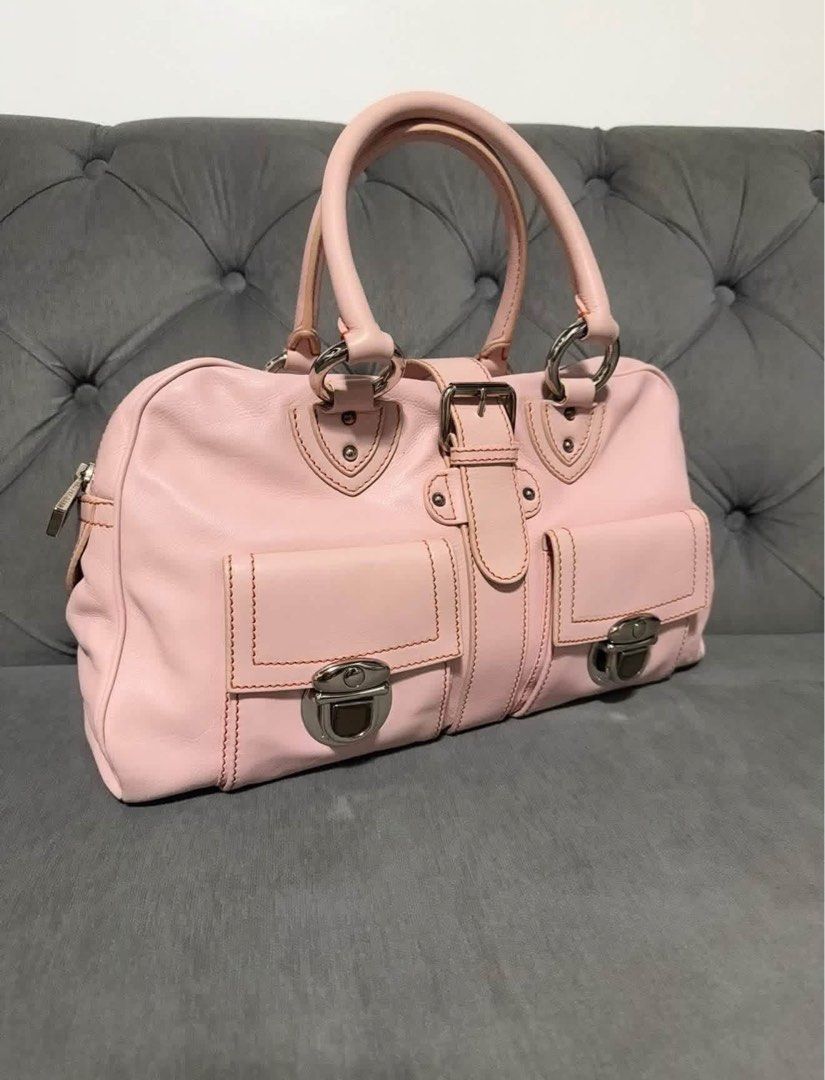Coach vintage bags (Category: Luxury Bags & Wallets) located in Calamba. Submitted by saiphsavion (Listing ID 1469930713, Image 3). Description: - Authentic Coach tote bag in a chic pink monogram carriage and horse print - Features white leather straps, trim, and a stylish hanging luggage tag - Secure front metal clasp closure with sleek silver hardware - Spacious fabric interior, perfect for books, wallets, and daily essentials - Sturdy handles 