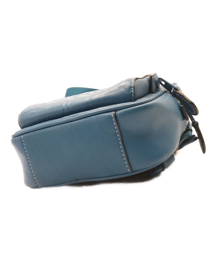 Coach Track Pack 14 Emboss Signature Small Body shoulderBag Blue, Women ...