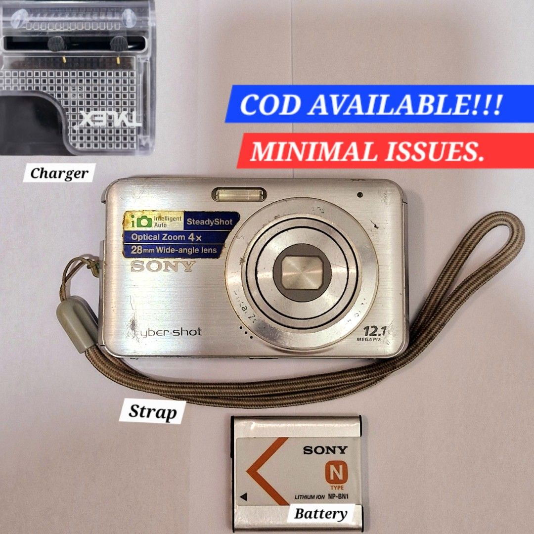 (COD AVAILABLE!!!) Sony Cyber-shot DSC-W130 Digicam (Category: Cameras) located in Caloocan City. Submitted by konan_11359 (Listing ID 1469870623, Image 1). Description: (COD AVAILABLE!!!) Sony Cyber-shot DSC-W130 Digicam WHY CHOOSE THIS: ♡ Malakas na Flash ♡ Malinaw na output ♡ Many modes to play with. ♡ Smooth control and picture ♡ Slim and Compact ♡ Vintage Video from cam ♡ Vintage cam feel ♡ Almost No issue Condition: Used! All buttons are cr