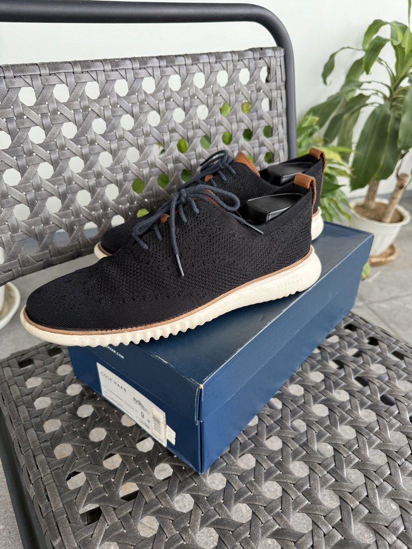 Cole Haan 2Zerogrand Stichlite (Category: Casual Shoes) located in Quezon City. Submitted by kevinstv3191 (Listing ID 1469780859, Image 1). Description: *NO TRADE/SWAP and LOW BALL OFFER* - Brand/Model: Cole Haan 2Zerogrand Stitchlite - Color: Black/Ivory with tan leather accents - Size: US 9 M (EU 42 / UK 8) - Upper Material: Breathable knit fabric for all-day comfort - Condition: Excellent, well-maintained - Newly reglued, cleaned and UV steril
